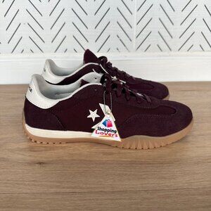 ⭐Converse Run Star Trainer Ox Sz 5.5 Men Casual Shoes Suede Burgundy A13360C New